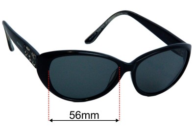  Sunglass Fix Replacement Lenses for Alex Perry AP Sun Rx 01 - 56mm Wide 