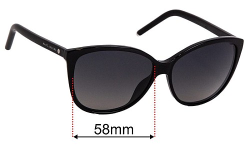Marc by Marc Jacobs 69/S Replacement Lenses 58mm wide 