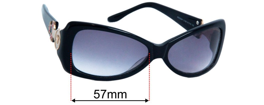 Sunglass Fix Replacement Lenses for Versace MOD 3047 - 57mm Wide