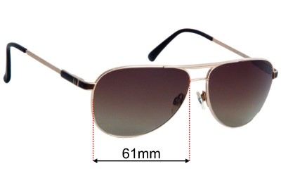 Dunhill D1024 Replacement Lenses 61mm wide 