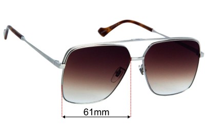 Gucci GG1099SA Replacement Lenses 61mm wide 