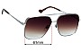 Sunglass Fix Replacement Lenses for Gucci GG1099SA - 61mm Wide 