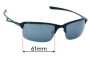 Sunglass Fix Replacement Lenses for Oakley Wiretap OO4071 - 61mm Wide 