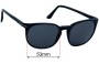 Sunglass Fix Lentes de Repuesto para Persol 3007-S - 53mm Wide 