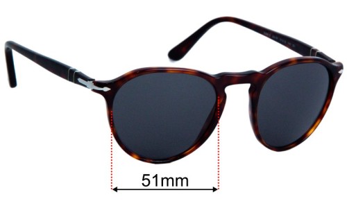 Replacement Lenses for Persol 3286-S - 51mm Wide 