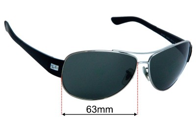 Ray Ban RB3467 Replacement Lenses 63mm wide 