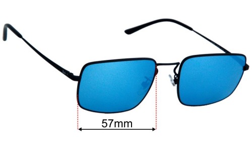 Ray Ban RB3669F Replacement Lenses 57mm wide 