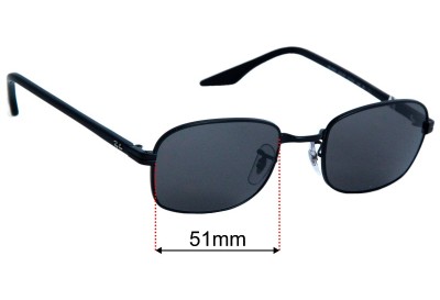 Ray Ban RB3690 Replacement Lenses 51mm wide 