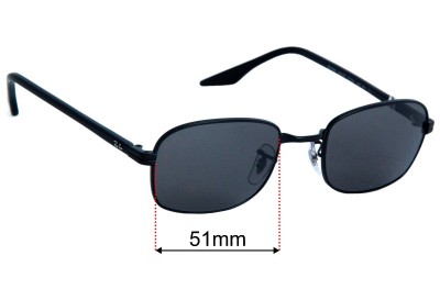Ray-Ban RB3690 Replacement Lenses 51mm wide 