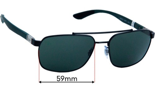 Ray Ban RB3701 Replacement Lenses 59mm wide 