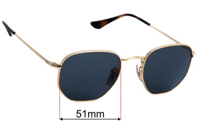 Ray-Ban RB6448 Hexagonal Optics Verres de Remplacement 51mm wide 