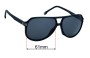 Sunglass Fix Replacement Lenses for Carrera 1045/S - 61mm Wide 