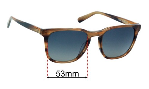 Sunglass Fix Lentes de Repuesto para Costa Del Mar Sullivan - 53mm Wide Costa Del Mar Sullivan Lentes de Repuesto 53mm wide