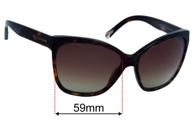Dolce & Gabbana DG4114 Replacement Lenses 59mm wide 