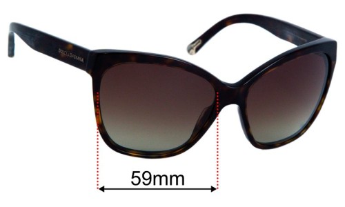 Dolce & Gabbana DG4114 Replacement Lenses 59mm wide 