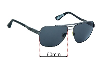  Sunglass Fix Replacement Lenses for Superdry Ultragrade - 60mm Wide 