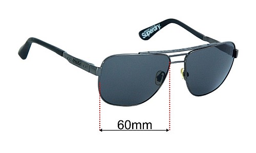 Replacement Sunglasses Lenses for Superdry Ultragrade 60mm Wide 