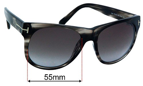 Tom Ford Astor TF299 Replacement Lenses 55mm wide 