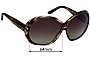 Sunglass Fix Replacement Lenses for Tom Ford Natalia TF120 - 64mm Wide 