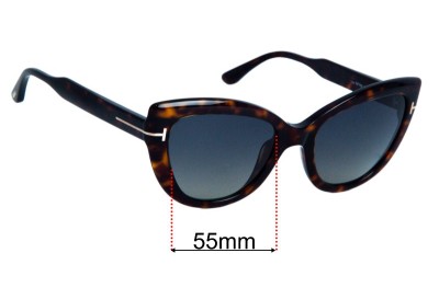 Tom Ford Anya TF762 Replacement Lenses 55mm wide 
