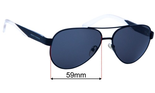 Sunglass Fix Replacement Lenses Armani Exchange AX 2034S - 59mm Wide 