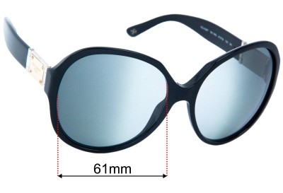 Dolce & Gabbana DG4087 Replacement Lenses 61mm wide 