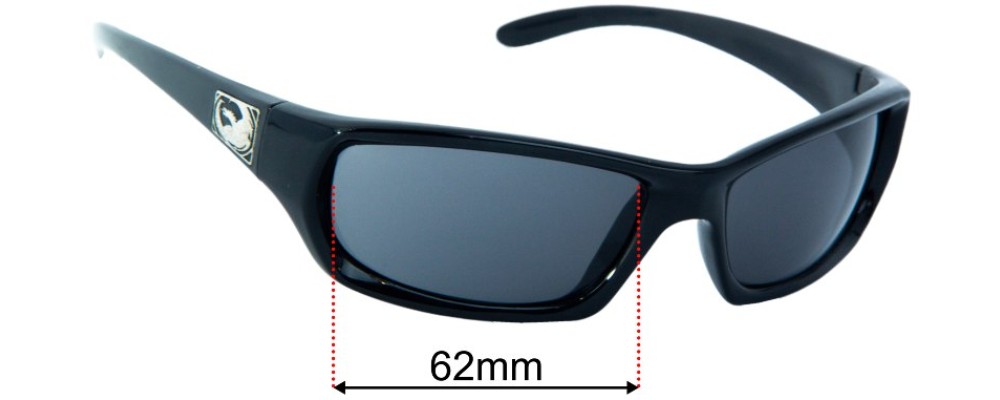 Sunglass Fix Replacement Lenses for Dragon Chrome - 62mm Wide