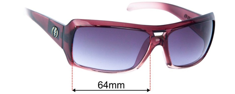 Sunglass Fix Replacement Lenses for Electric BSG Bam - 64mm Wide