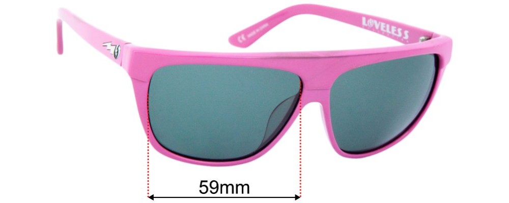 Sunglass Fix Replacement Lenses for Electric Chickletts - 59mm Wide