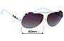 Sunglass Fix Ersatzgläser für Fendi FS 1013ML - 60mm Wide 
