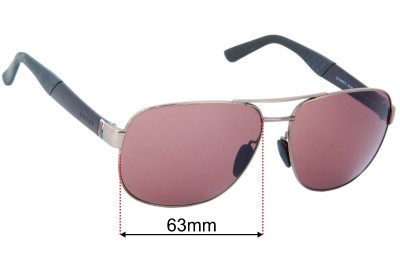 Gucci GG2260/F/S Replacement Lenses 63mm wide 