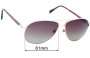 Sunglass Fix Replacement Lenses for Montblanc MB 325S - 61mm Wide 