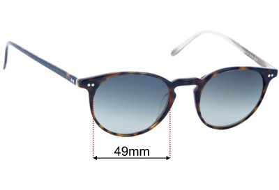 Oliver Peoples OV5004SU Riley Sun Replacement Lenses 49mm wide 