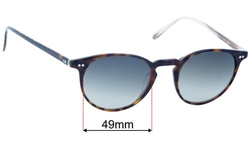 Oliver Peoples OV5004SU Riley Sun Replacement Sunglass Lenses 49mm 