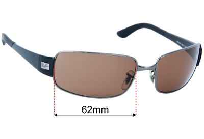 Ray-Ban RB3421 Verres de Remplacement 62mm wide 