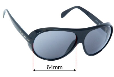 Ray Ban RB4112 Replacement Lenses 64mm wide 