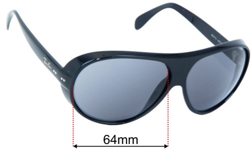 Ray Ban RB4112 Replacement Lenses 64mm wide 