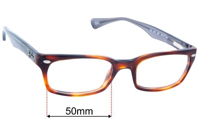 Ray-Ban RB5150 Verres de Remplacement 50mm wide 