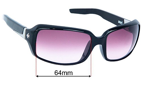Spy Optic Zoe Replacement Lenses 64mm wide 