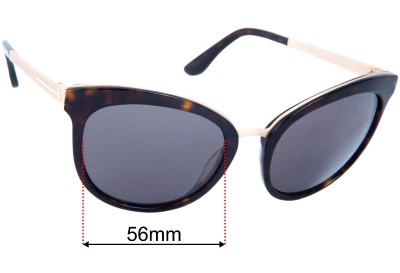 Tom Ford EMMA TF461 Replacement Lenses 56mm wide 
