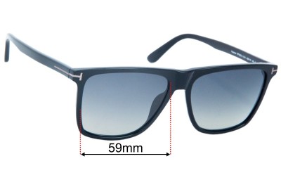 Tom Ford TF832-N Fletcher Replacement Lenses 59mm wide 