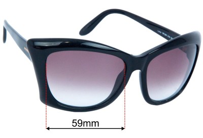 Tom Ford Lana TF280 Replacement Lenses 59mm wide 