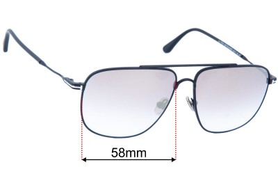 Tom Ford Len TF815 Replacement Lenses 58mm wide 
