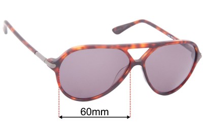 Tom Ford Leopold TF197 Replacement Lenses 60mm wide 