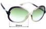 Sunglass Fix Replacement Lenses for Tom Ford Sonja TF185 - 64mm Wide 