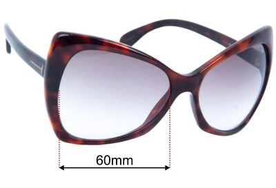 Tom Ford Nico TF175 Replacement Lenses 60mm wide 