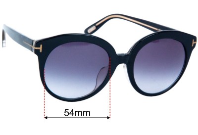 Tom Ford Monica TF429-F Replacement Lenses 54mm wide 