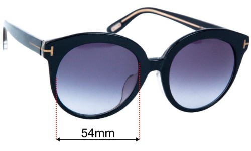 Tom Ford Monica TF429-F Replacement Lenses 54mm wide 