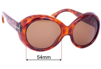 Tom Ford Emanuella TF67 Replacement Lenses 54mm wide 