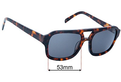 Vehla Dixie VS124 Lentes de Repuesto 53mm wide 